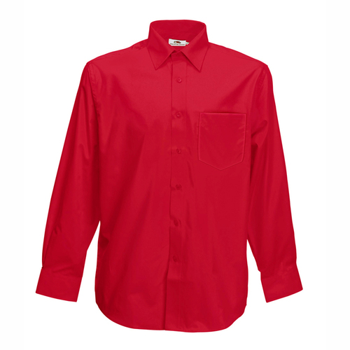 LONG SLEEVE POPLIN SHIRT ID64 κοκκινο